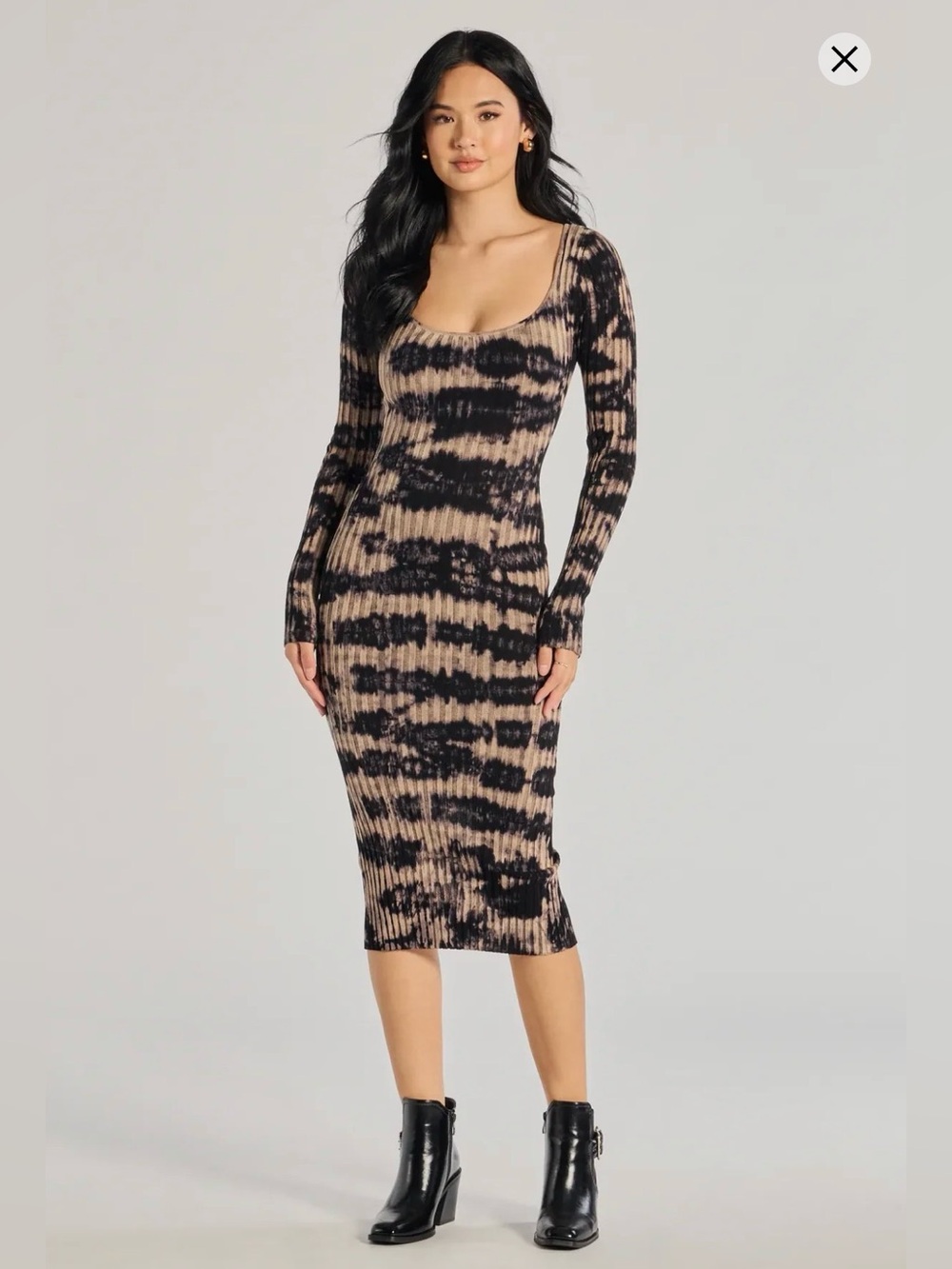 Windsor Cosmic Chic Tie-Dye Knit Midi Dress